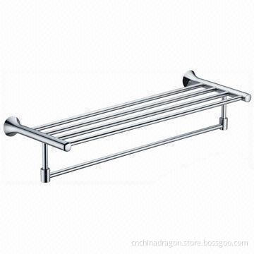 Brass Construction Towel Shelf, Sized 24 x 10 Inches